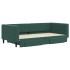 Sofá cama nido con cajones terciopelo verde oscuro 100x200