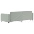 Sofá cama nido con cajones terciopelo gris claro 90x200
