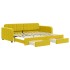 Sofá cama nido con cajones terciopelo amarillo 90x200