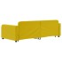 Sofá cama nido con cajones terciopelo amarillo 90x200