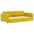 Sofá cama nido con cajones terciopelo amarillo 100x200