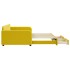 Sofá cama nido con cajones terciopelo amarillo 100x200