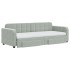Sofá cama nido con cajones terciopelo gris claro 80x200