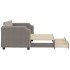 Sofá cama nido con cajones tela gris taupe 80x200