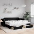 Sofá cama nido con cajones tela negro 100x200