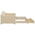 Sofá cama nido con cajones tela color crema 80x200