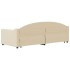 Sofá cama nido con cajones tela color crema 80x200