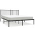 Estructura cama sin colchón con cabecero metal negro 150x200