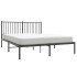 Estructura cama sin colchón con cabecero metal negro 150x200