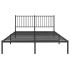 Estructura cama sin colchón con cabecero metal negro 150x200