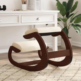 Taburete rodillas madera contrachapada abedul crema 55x84x55