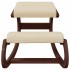 Taburete rodillas madera contrachapada abedul crema 55x84x55