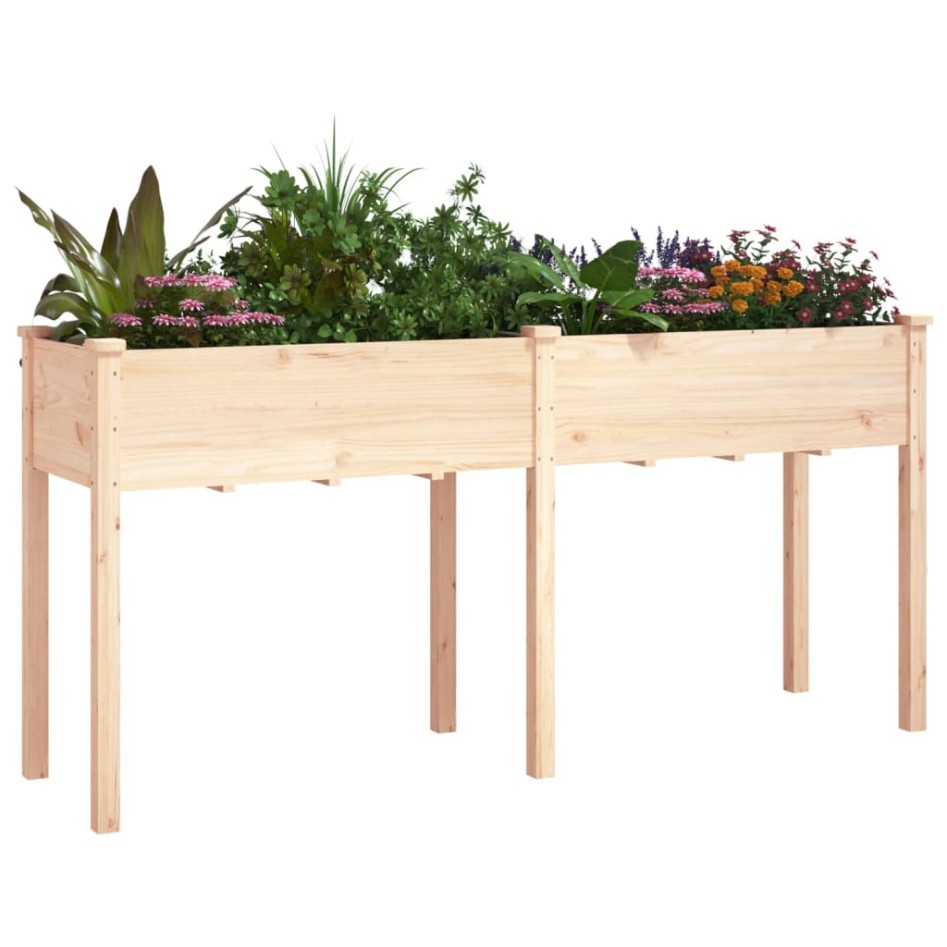 Jardinera con forro madera maciza de abeto 161x45x76
