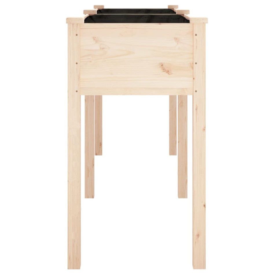 Jardinera con forro madera maciza de abeto 161x45x76