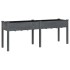 Jardinera con forro madera maciza de abeto gris 203x53x76