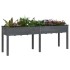 Jardinera con forro madera maciza de abeto gris 203x53x76