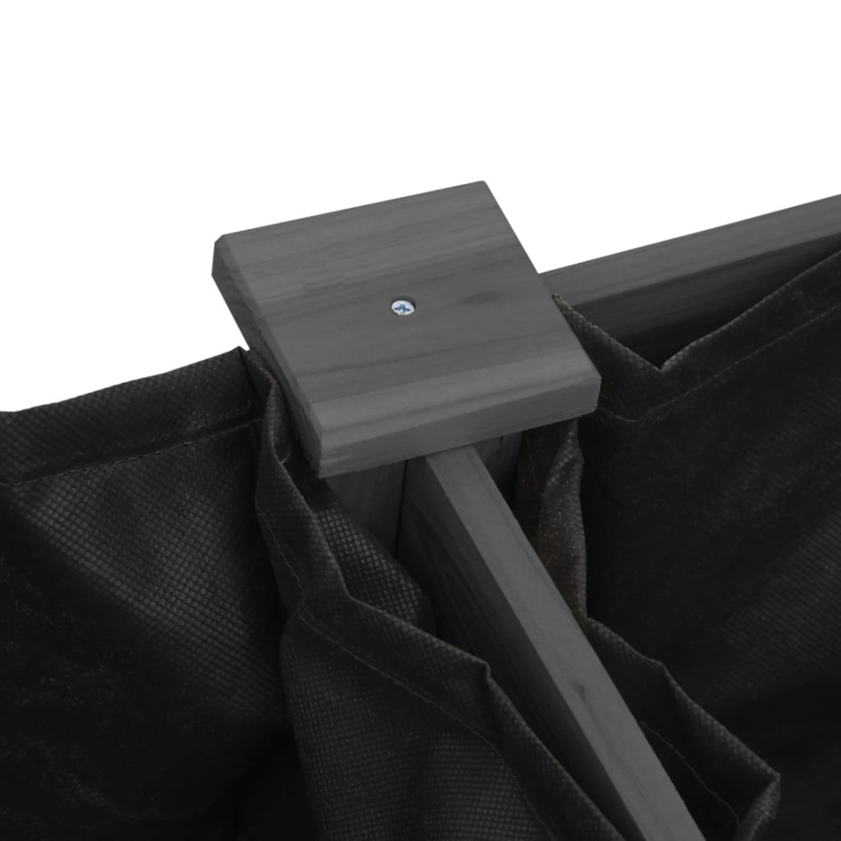 Jardinera con forro madera maciza de abeto gris 203x53x76