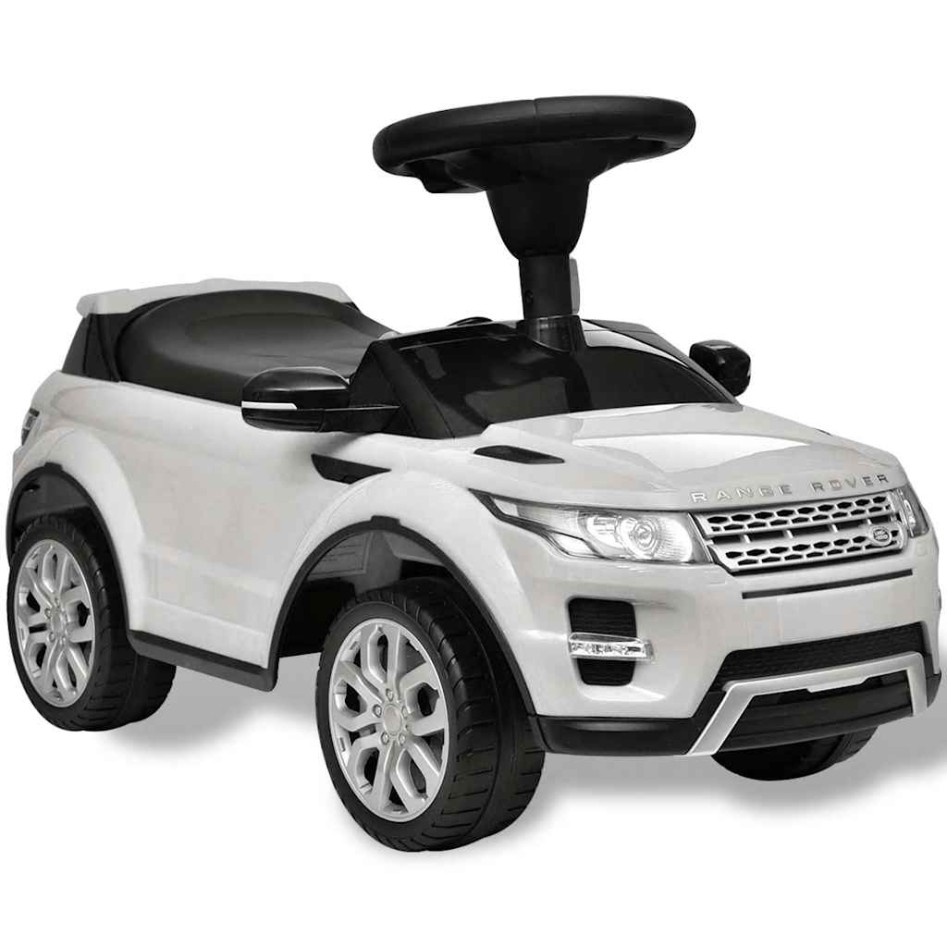 Coche de juguete blanco con música, modelo Land Rover