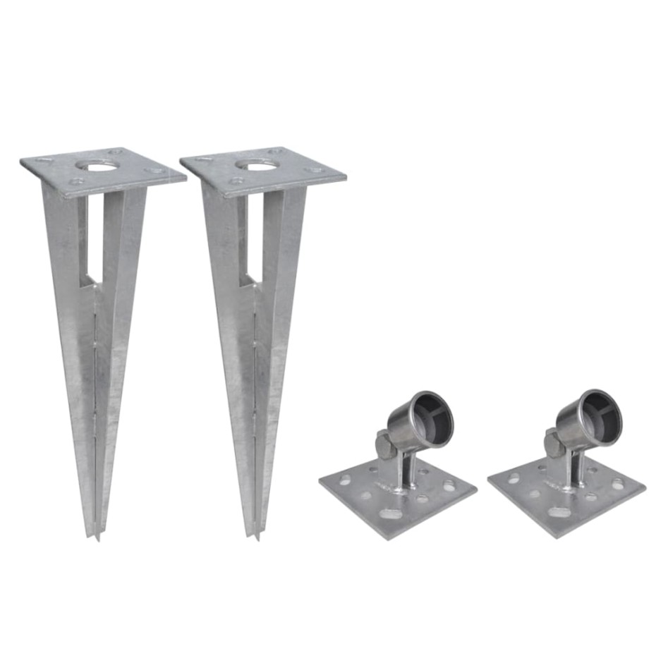 Valla metálica con estacas postes acero galvanizado 15x1