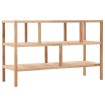 Estantería para baño madera maciza de nogal 100x40x65 cm