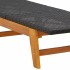 Tumbonas 2 uds ratán y madera maciza acacia marrón y