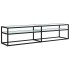 Mueble de TV vidrio templado color mármol blanco 180x40x40,5
