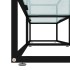 Mueble de TV vidrio templado color mármol blanco 180x40x40,5