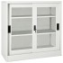 Armario con puerta corredera gris claro acero 90x40x90