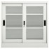 Armario con puerta corredera gris claro acero 90x40x90