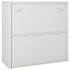 Armario con puerta corredera gris claro acero 90x40x90