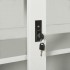 Armario con puerta corredera gris claro acero 90x40x90
