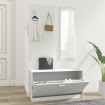 Set de mueble zapatero 3 en 1 madera contrachapada blanco