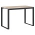 Escritorio de madera de ingeniería negro y roble 110x60x73
