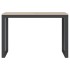 Escritorio de madera de ingeniería negro y roble 110x60x73