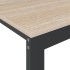 Escritorio de madera de ingeniería negro y roble 110x60x73