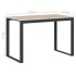 Escritorio de madera de ingeniería negro y roble 110x60x73