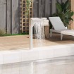 Fuente de piscina de acero inoxidable 50x30x90 cm plateada