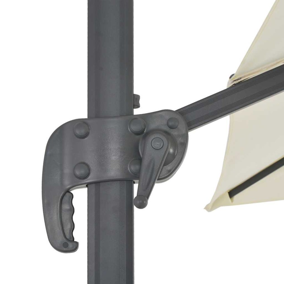 Sombrilla jardín voladiza con palo de aluminio arena 300x300