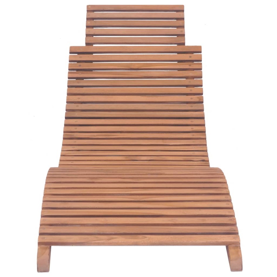 Tumbona plegable de madera maciza de