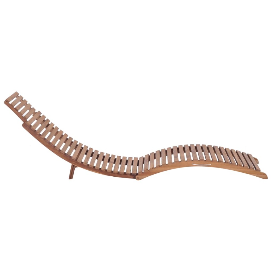 Tumbona plegable de madera maciza de