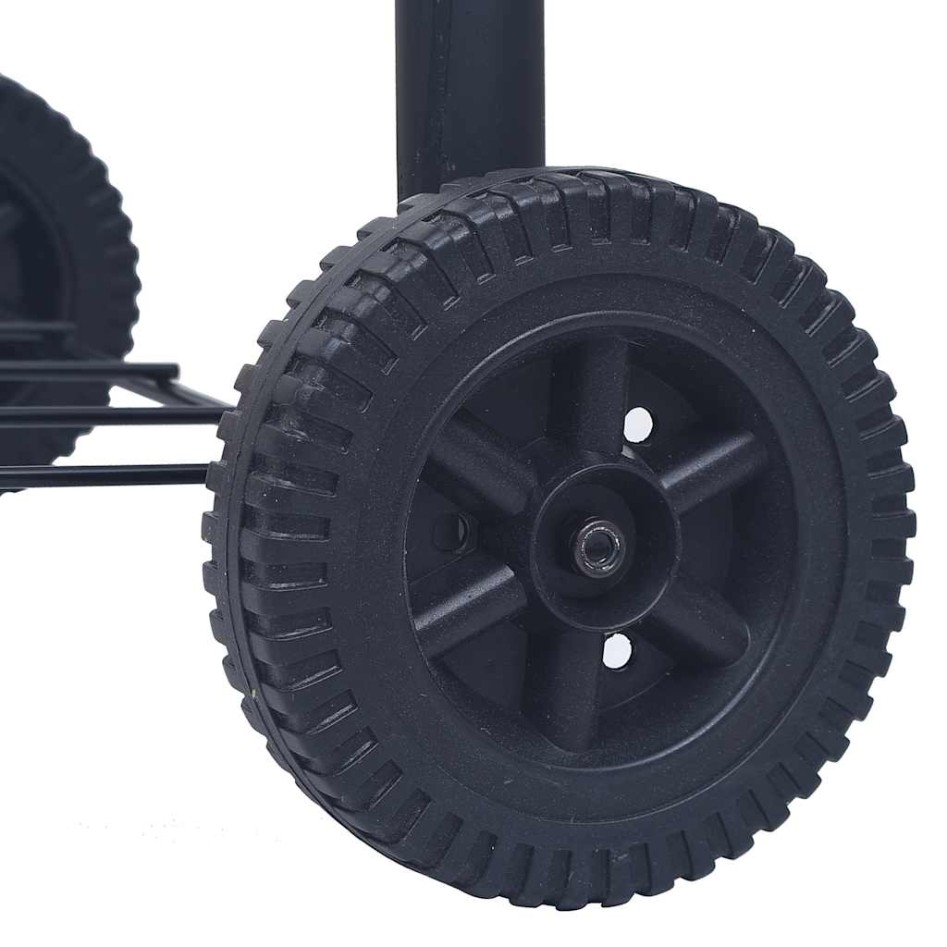 Barbacoa de carbón con ahumador y estante inferior