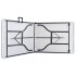 Mesa de jardín plegable con 2 bancos acero y HDPE blanco 180