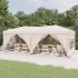 Carpa para fiestas plegable con paredes laterales crema 3x6