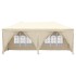 Carpa para fiestas plegable con paredes laterales crema 3x6