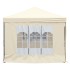 Carpa para fiestas plegable con paredes laterales crema 3x6