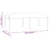 Carpa para fiestas plegable con paredes laterales crema 3x6