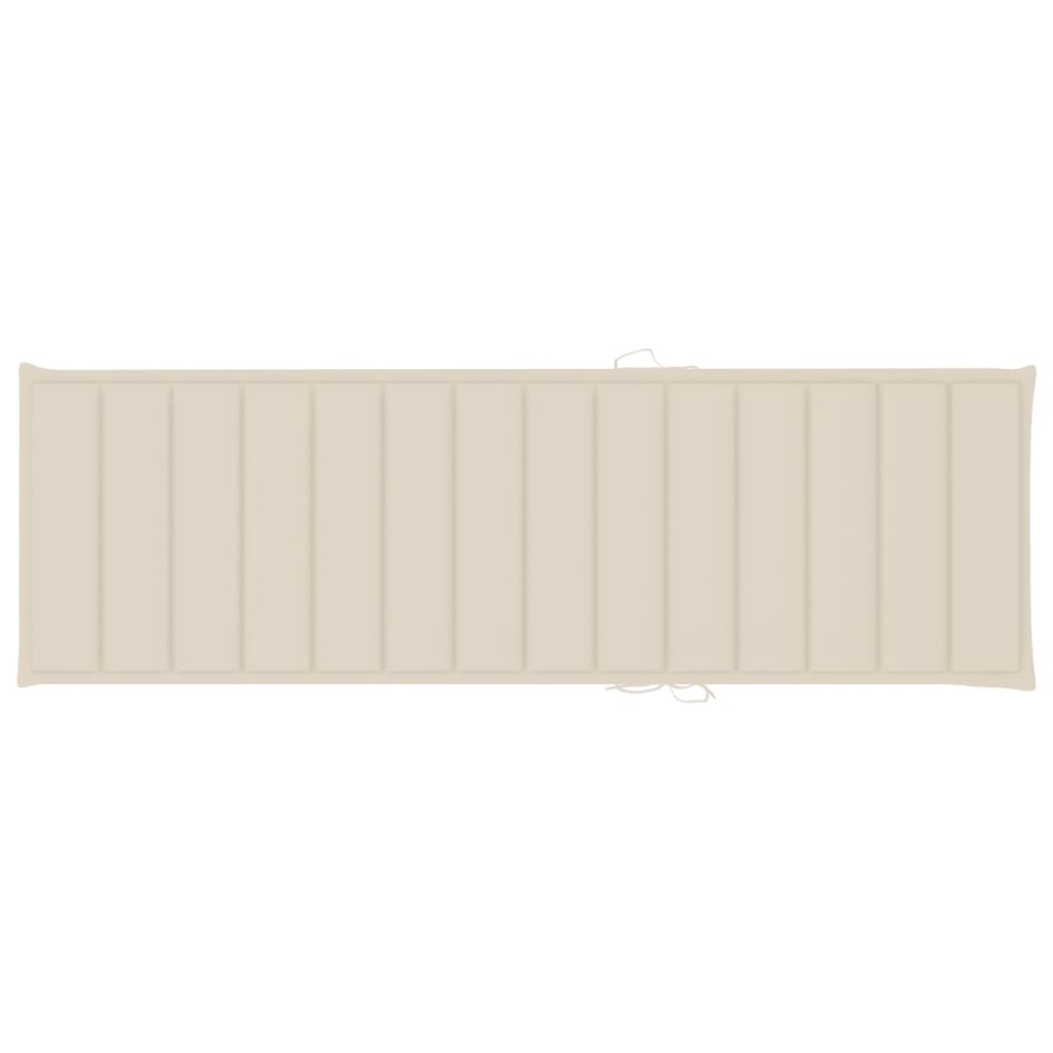 Tumbona de jardín con cojín madera maciza de