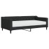 Sofá cama con colchón tela negro 90x190