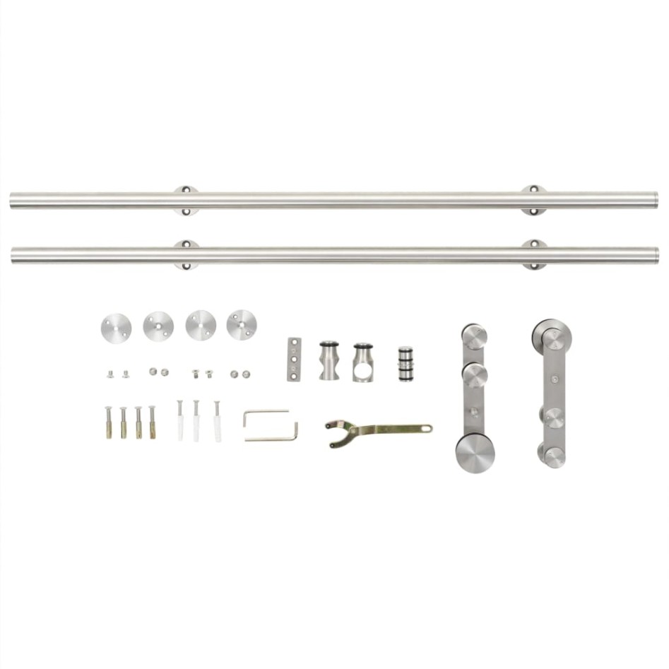 Kit de herrajes para puerta corredera 183 cm acero