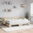 Sofá cama nido con colchón tela crema 80x200